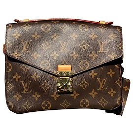 Louis Vuitton Metis Handbag Brown Leather Brown
