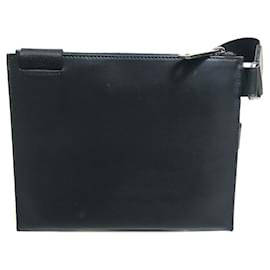 Fendi-[Used] FENDI Fendi body bag embossed Zucca FF shoulder bag leather unisex black-Black