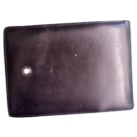 Montblanc Black Leather Wallet Black