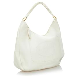 Fendi-Sac hobo Fendi en cuir Selleria blanc-Blanc,Écru
