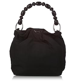 Dior-Dior Black Malice Nylon Handbag-Black