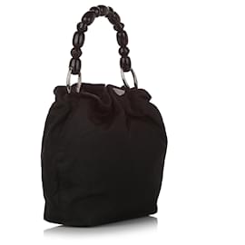 Dior-Dior Black Malice Nylon Handbag-Black