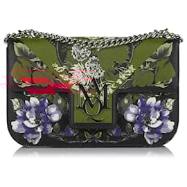 Alexander Mcqueen-Alexander McQueen Black Floral Leather Crossbody Bag-Black,Multiple colors