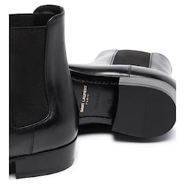 Saint Laurent-Saint Laurent Wyatt chelsea boots 30 in leather-Black