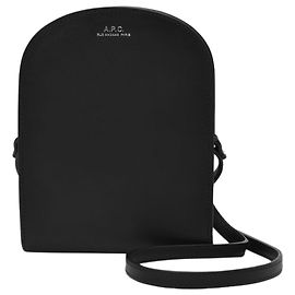 Apc Neck Pouch Demi-Lune in Black Leather Black