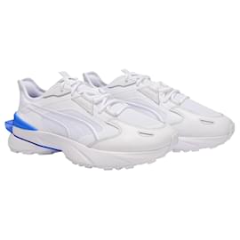 Puma-OP1 Pwrframe Equinox Sneakers in White Canvas-White