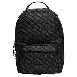 Autre Marque-Allover Print Logo Backpack-Black