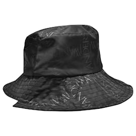 JW Anderson-Asymetric Bucket Hat in Black Canvas-Black