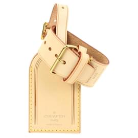 Louis Vuitton-Vachetta Leather Luggage Tag and Poignet Bag Charm Keepall-Other