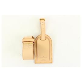 Louis Vuitton-Vachetta Leather Luggage Tag and Poignet Bag Charm Keepall-Other