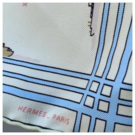 Hermès-Hermes Paris Yellow Pocket Square Neck Scarf Costellation Peron-Yellow