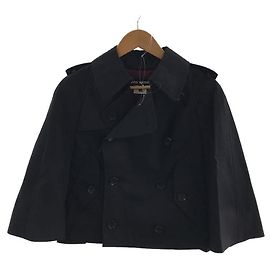JUNYA WATANABE COMME des GARCONS Poncho/Short Trench/SS/Cotone/BLK Nero