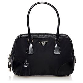 Borsa Prada Bauletto Tessuto Nero Nero