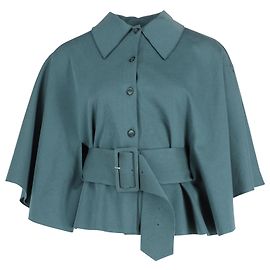 Top de capa com cinto Maison Martin Margiela em algodão Teal Outro Verde