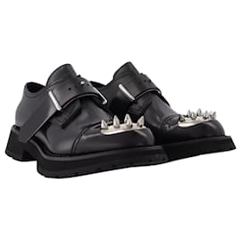 Alexander Mcqueen-Loafers With Studs in Black Leather-Black