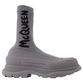 Alexander Mcqueen Sock Boots in Grey Grey