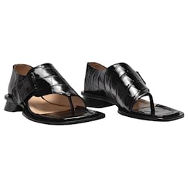 Maryam Nassir Zadeh-Thompson Sandals in Black Leather-Black
