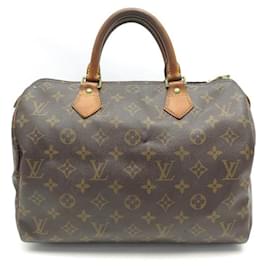 Louis Vuitton-Louis Vuitton Speedy Handbag 30 M41108 LV HAND BAG MONOGRAM CANVAS-Brown