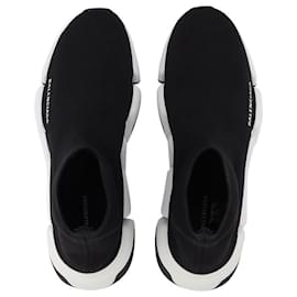 Balenciaga-Speed 2.0 Lt Sneakers in Black/White/Black-Black