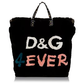 Dolce & Gabbana Dolce&Gabbana Borsa Tote in Pelliccia Beatrice Nera Nero Multicolore