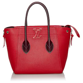 Louis Vuitton-Louis Vuitton Red Louis Vuitton Freedom Leather Satchel-Red