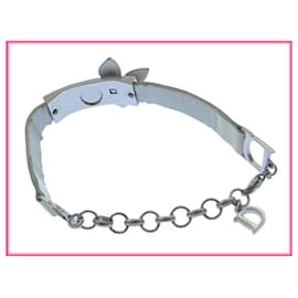 Christian Dior-[Used] Christian Dior Bracelet Accessories with Flower Motif Trotter White x Pink x Silver Christian Dior-Silvery,Pink,White