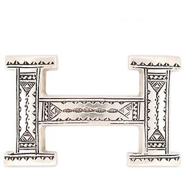 Hermès FIVELA DE CINTO HERMES H TOUAREG EM PRATA DE LETRA PM 24FIVELA DE CINTO DE PRATA MM Prata