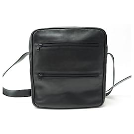 Loewe-LOEWE SADDLE BAG CROSSBODY BAG IN BLACK LEATHER LEATHER HAND BAG-Black