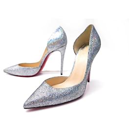 Christian Louboutin-NEW CHRISTIAN LOUBOUTIN SHOES IRIZA PUMPS 38.5 Leather and glitter-Multiple colors