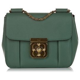 Chloé Bolsa transversal Chloe Elsie de couro verde Verde
