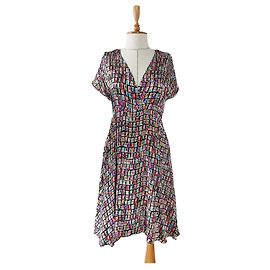 Autre Marque Vestido de seda Avoca Anthology Multicolor