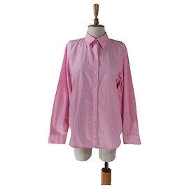 Top Ralph Lauren listrado rosa e branco de algodão Rosa Branco