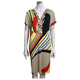 Emilio Pucci-Seidenkleid mit charakteristischem Print-Mehrfarben 