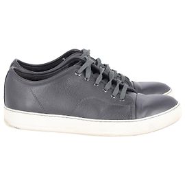 Lanvin Schnürsneaker aus grauem Leder Grau