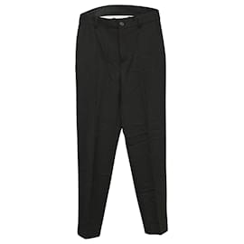 Balenciaga-Pantalones rectos Balenciaga en lana negra-Negro