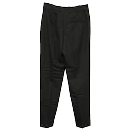 Balenciaga-Pantalones rectos Balenciaga en lana negra-Negro