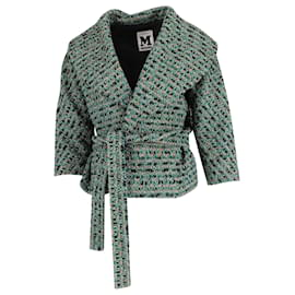 Missoni-Missoni Knitted Wrap Cardigan in Green Wool-Green
