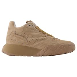 Alexander Mcqueen-Sneaker High in Beige Leather-Beige