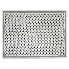 Alexander Mcqueen-Biker Scarf in Black and Ivory Modal-White