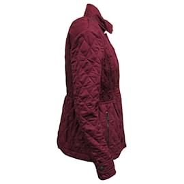 Burberry-Burberry Brit Quilted Shell Jacket in Burgundy Polyester-Red,Dark red