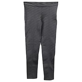 Max Mara-Max Mara Dotted Textured Pants in Grey Nylon Polyamide-Grey