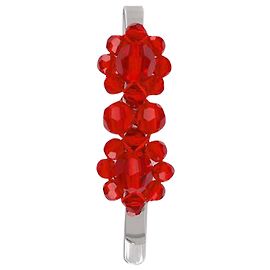 Simone Rocha Mini pasador de pelo con flor de cristal en rojo Roja