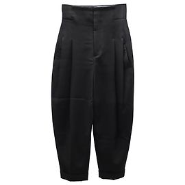 Haider Ackermann High Waisted Balloon Trousers in Black Wool Black