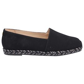 Stuart Weitzman Dree Espadrilles Flats in Black Canvas Black