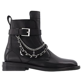 Zadig & Voltaire Joe Smooth Cowskin + Studs Pip em couro preto Preto