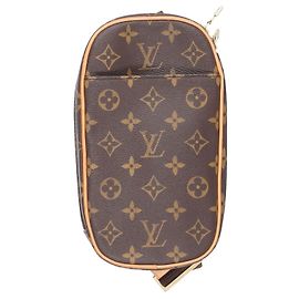 Bolsa transversal Gange Monogram Louis Vuitton em couro marrom Marrom