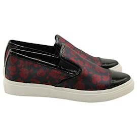 Autre Marque-Mother of Pearl Floral Sneakers in Multicolor Satin-Other