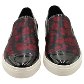 Autre Marque-Mother of Pearl Floral Sneakers in Multicolor Satin-Other