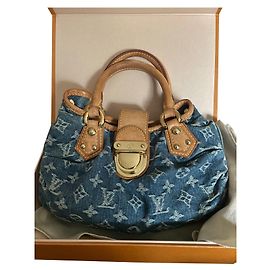 Bolso de mano Louis Vuitton Pleaty de denim azul Azul