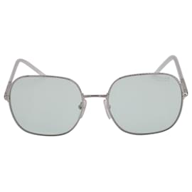 Prada-Prada Decode Square Sunglasses in Silver Metal-Silvery,Metallic